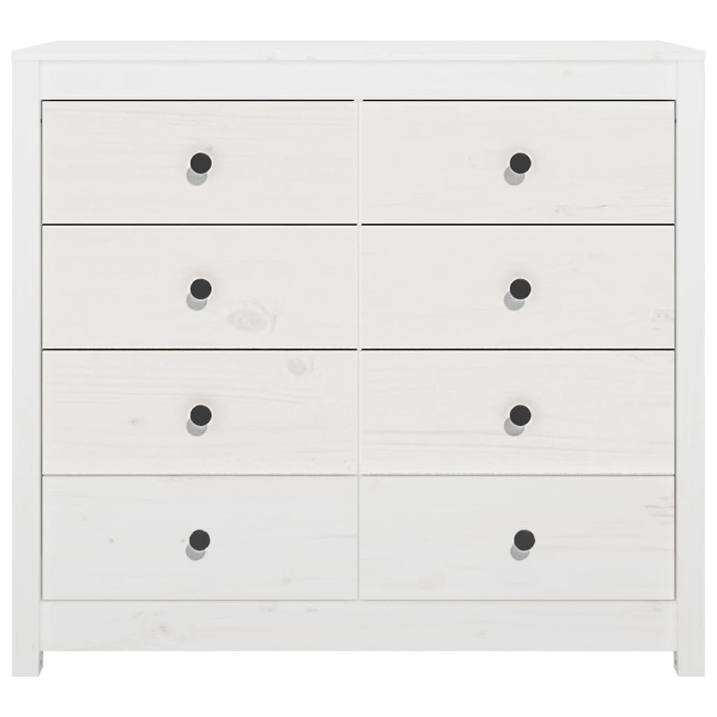 vidaXL Side Cabinet White 100x40x90 cm Solid Wood Pine