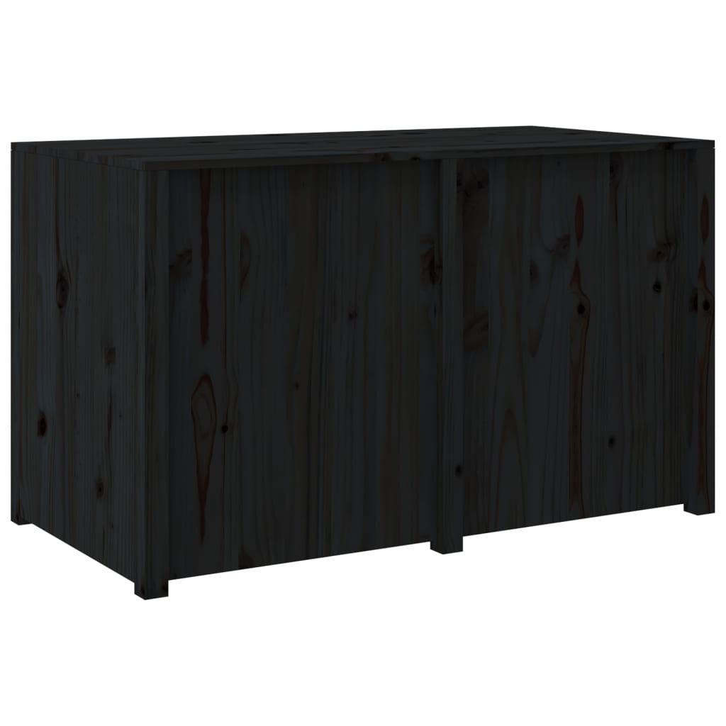 vidaXL Outdoor Kitchen Cabinet Black 106x55x64 cm Solid Wood Pine