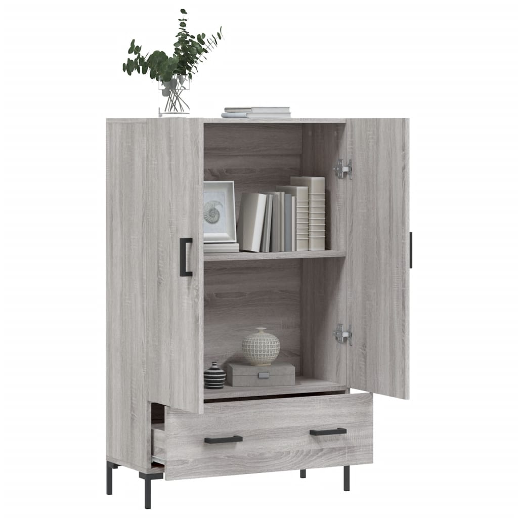 vidaXL Highboard Grey Sonoma 69.5x31x115 cm Engineered Wood