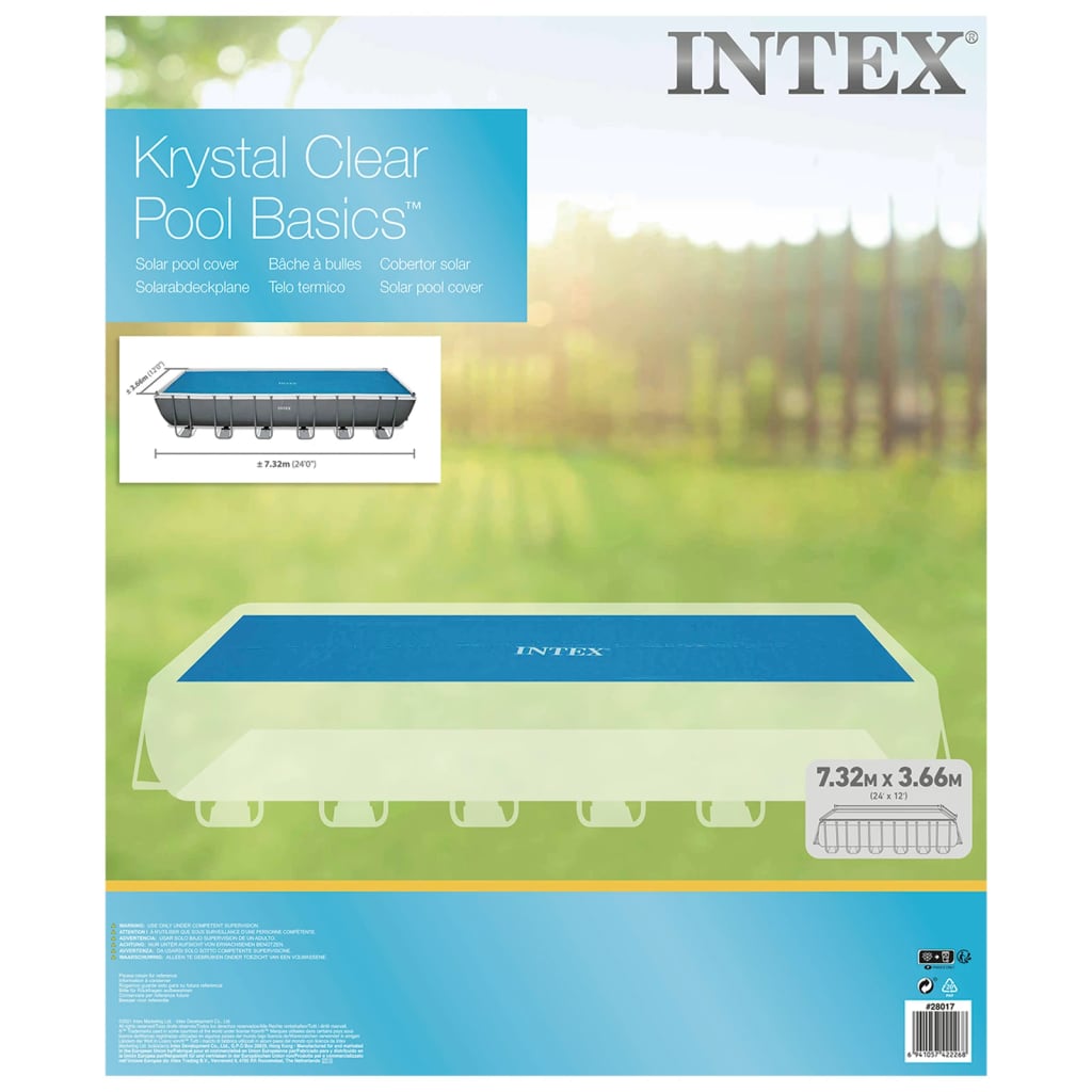 Intex Solar Pool Cover Blue 716x346 cm Polyethylene