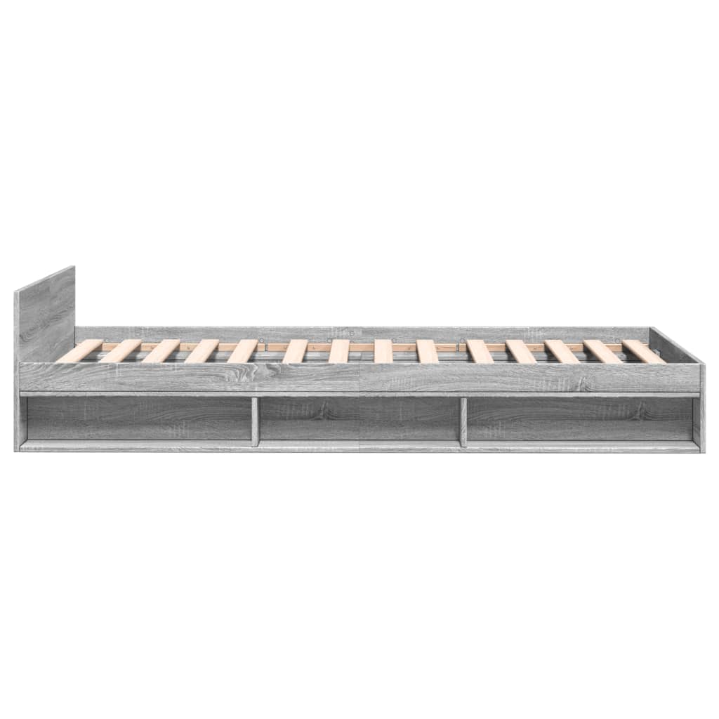 vidaXL Bed Frame with Drawer without Mattress Grey Sonoma 100x200 cm