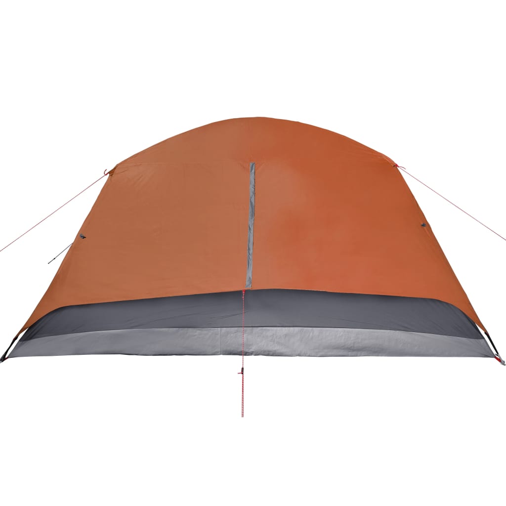 vidaXL Family Tent with Porch 6-Person Grey and Orange Waterproof