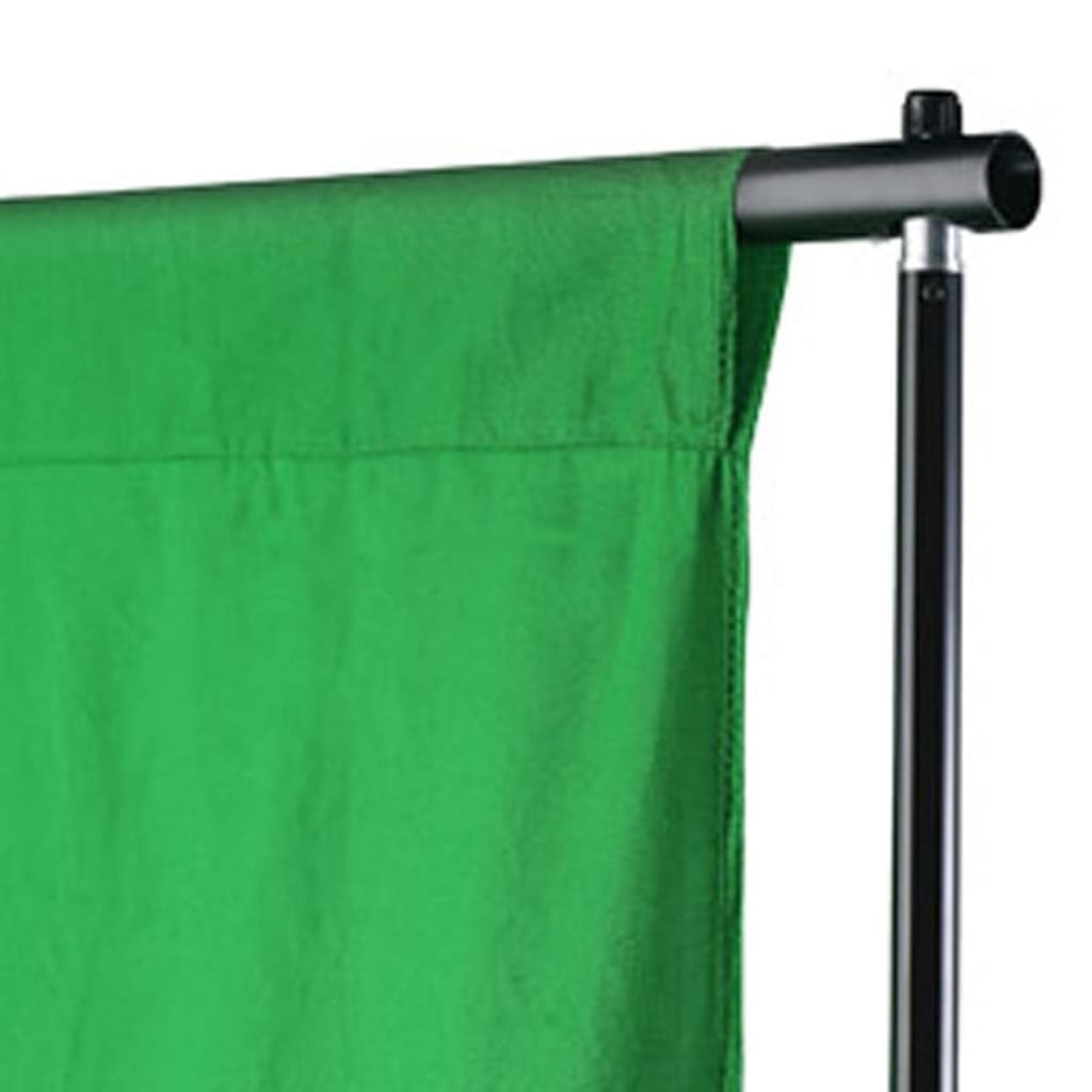 vidaXL Backdrop Cotton Green 300x300 cm Chroma Key