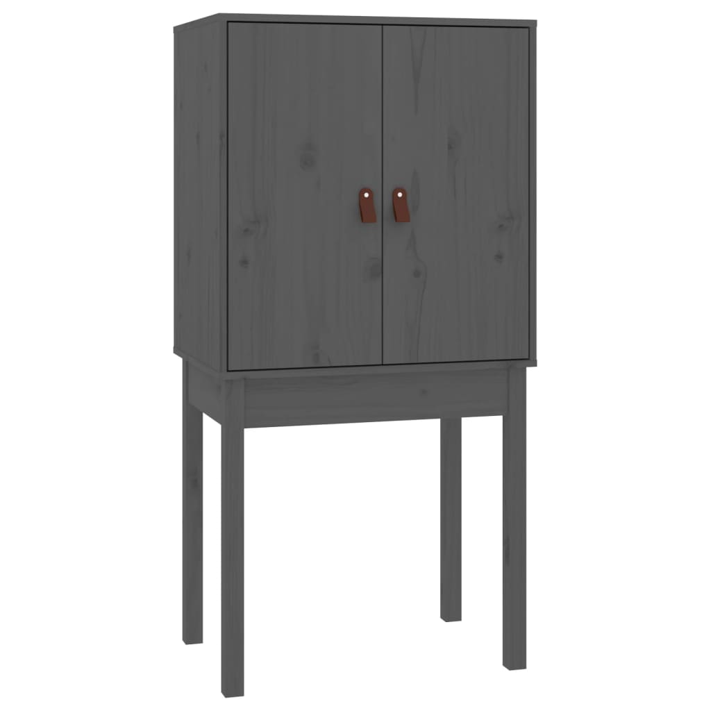 vidaXL Highboard Grey 60x40x120 cm Solid Wood Pine