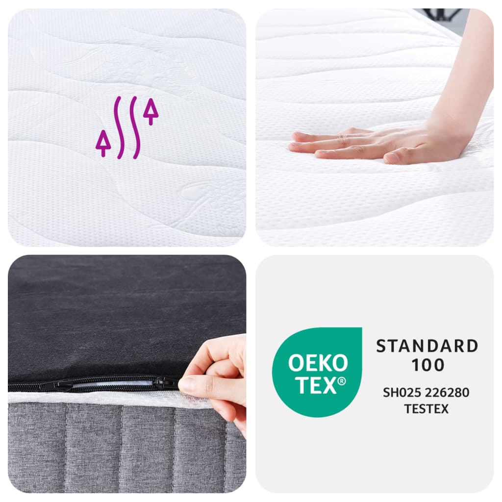 vidaXL Pocket Spring Mattress Medium 200x200 cm