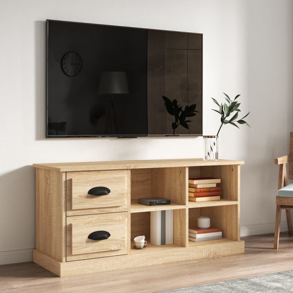 vidaXL TV Cabinet Sonoma Oak 102x35.5x47.5 cm Engineered Wood