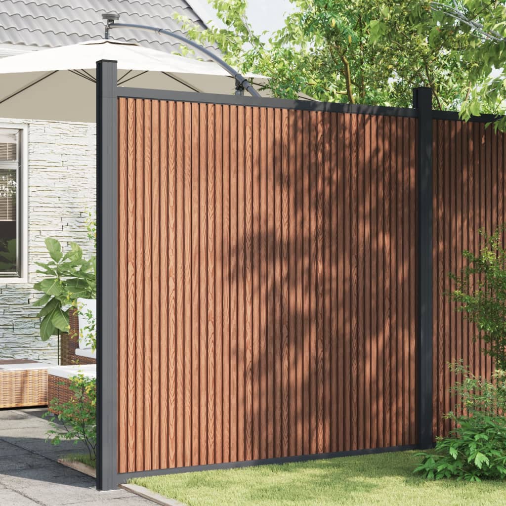 vidaXL Fence Panel WPC Brown 173x186 cm