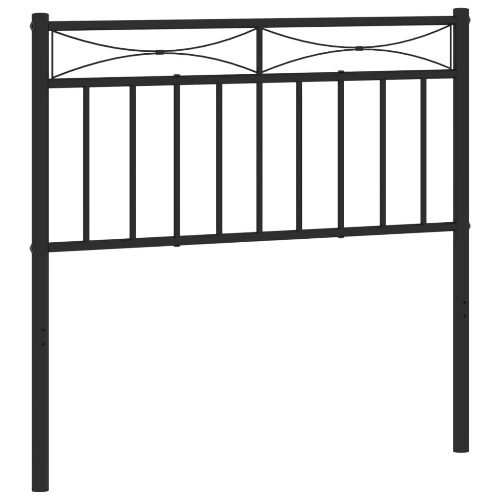 vidaXL Metal Headboard Black 90 cm