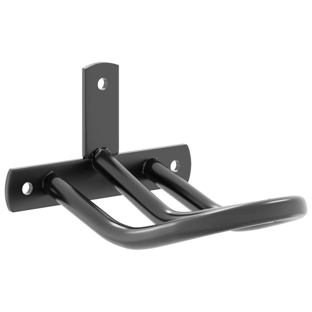 vidaXL Bridle Rack Wall Mounted Black Iron