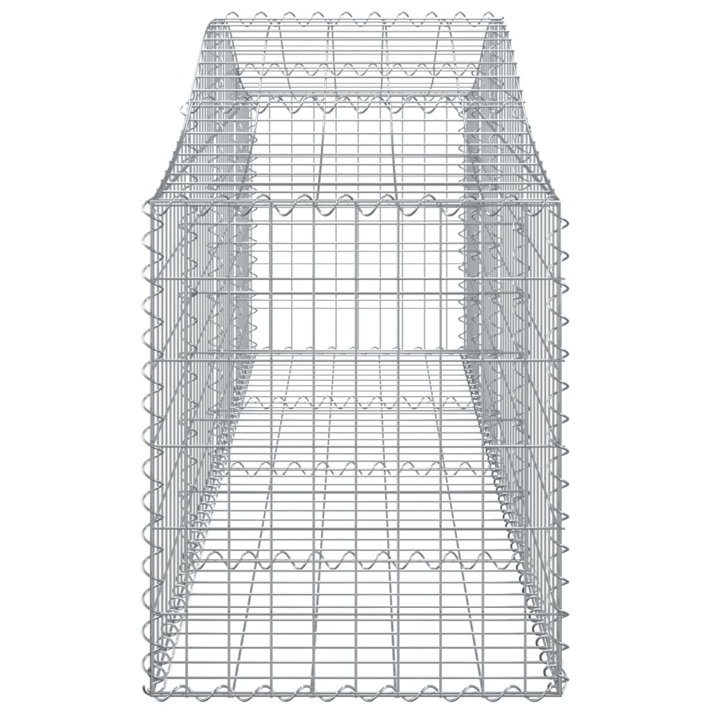 vidaXL Arched Gabion Baskets 5 pcs 200x50x60/80 cm Galvanised Iron