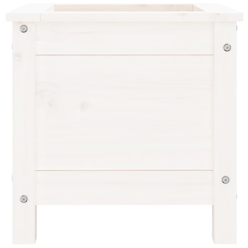 vidaXL Garden Planter White 40x40x39 cm Solid Wood Pine