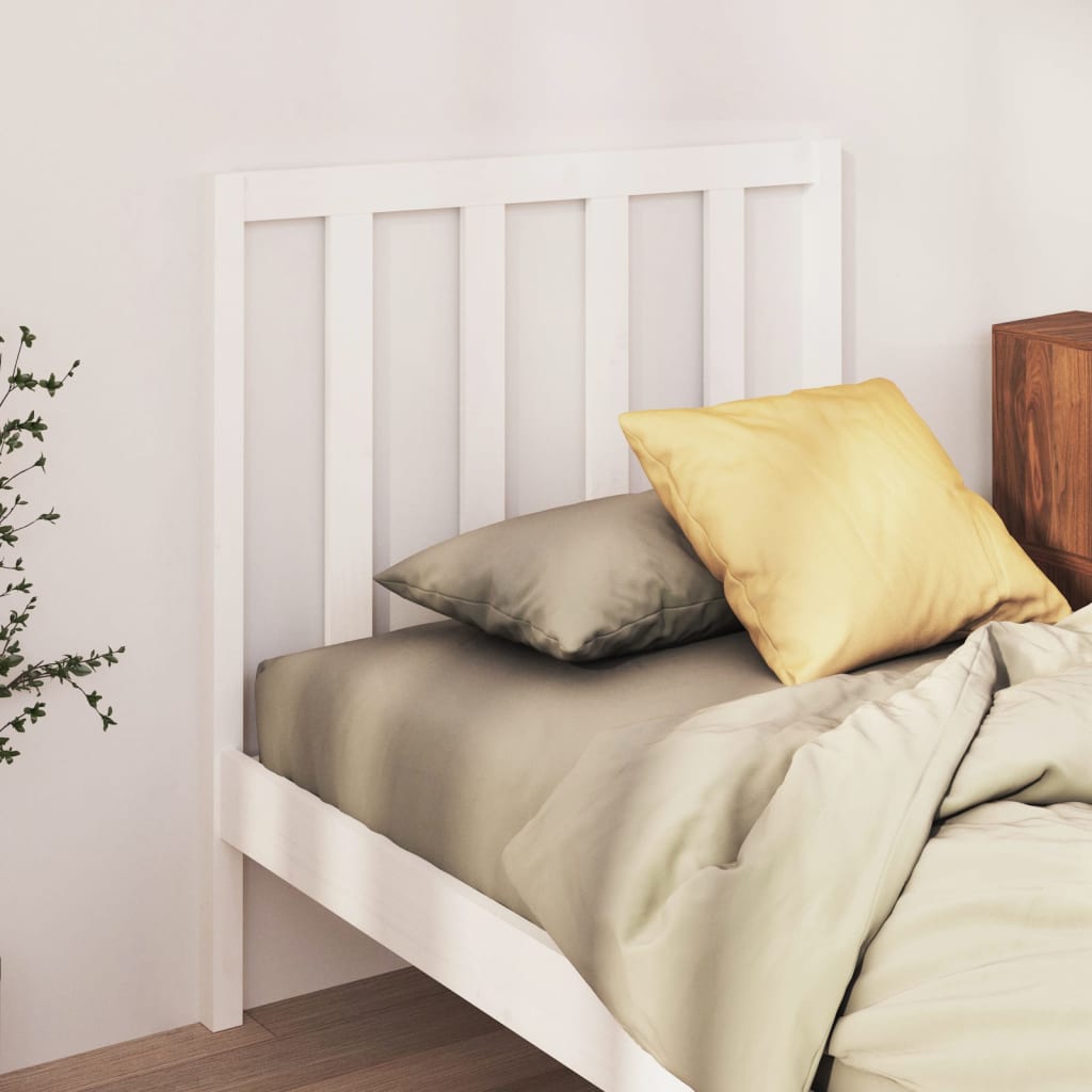 vidaXL Bed Headboard White 95x4x100 cm Solid Wood Pine