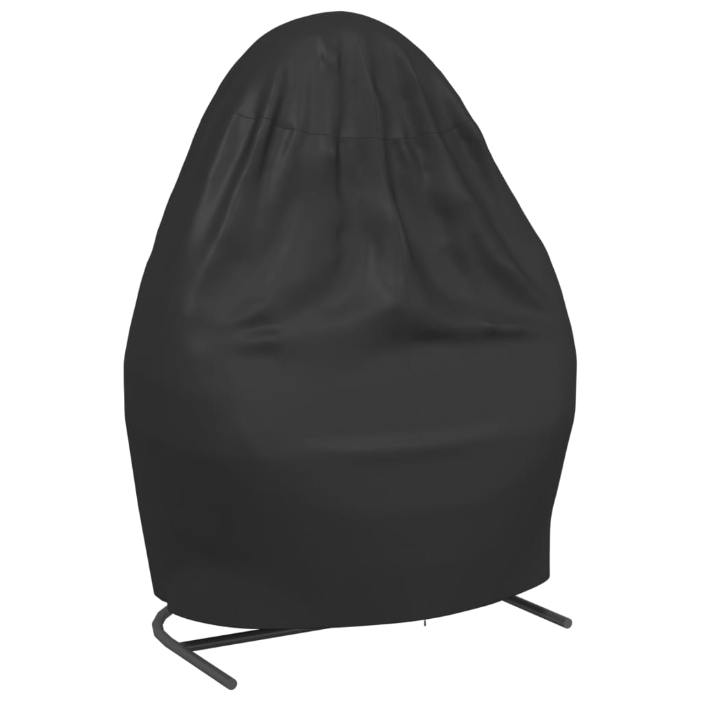 vidaXL Double Egg Chair Cover Black Ø146x210 cm 420D Oxford