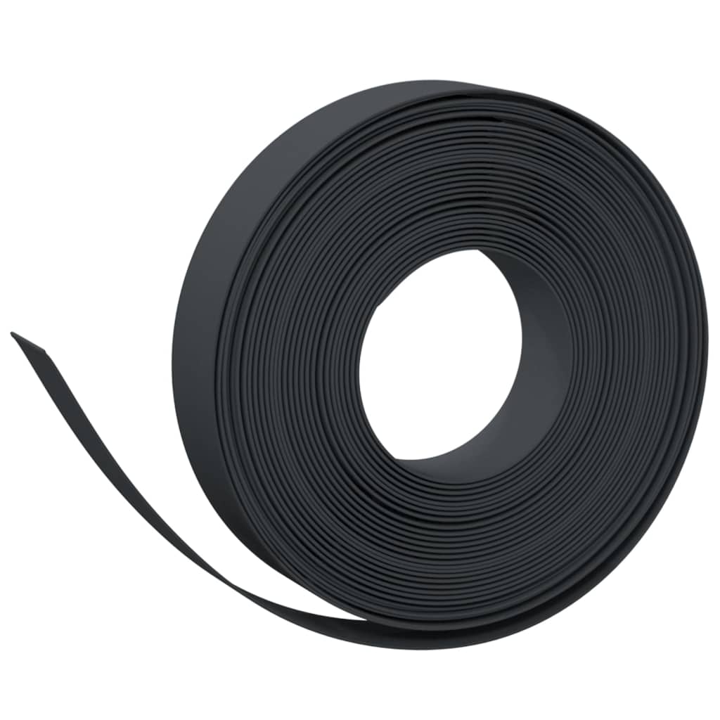 vidaXL Garden Edgings 5 pcs Black 10 m 10 cm Polyethylene