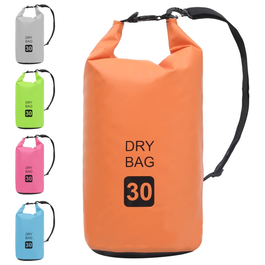 vidaXL Dry Bag Orange 30 L PVC