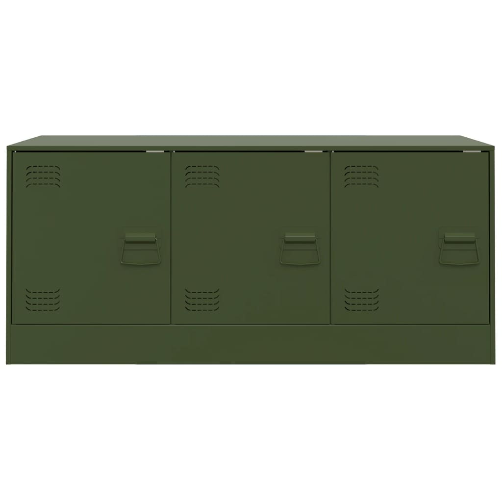 vidaXL TV Cabinet Olive Green 99x39x44 cm Steel