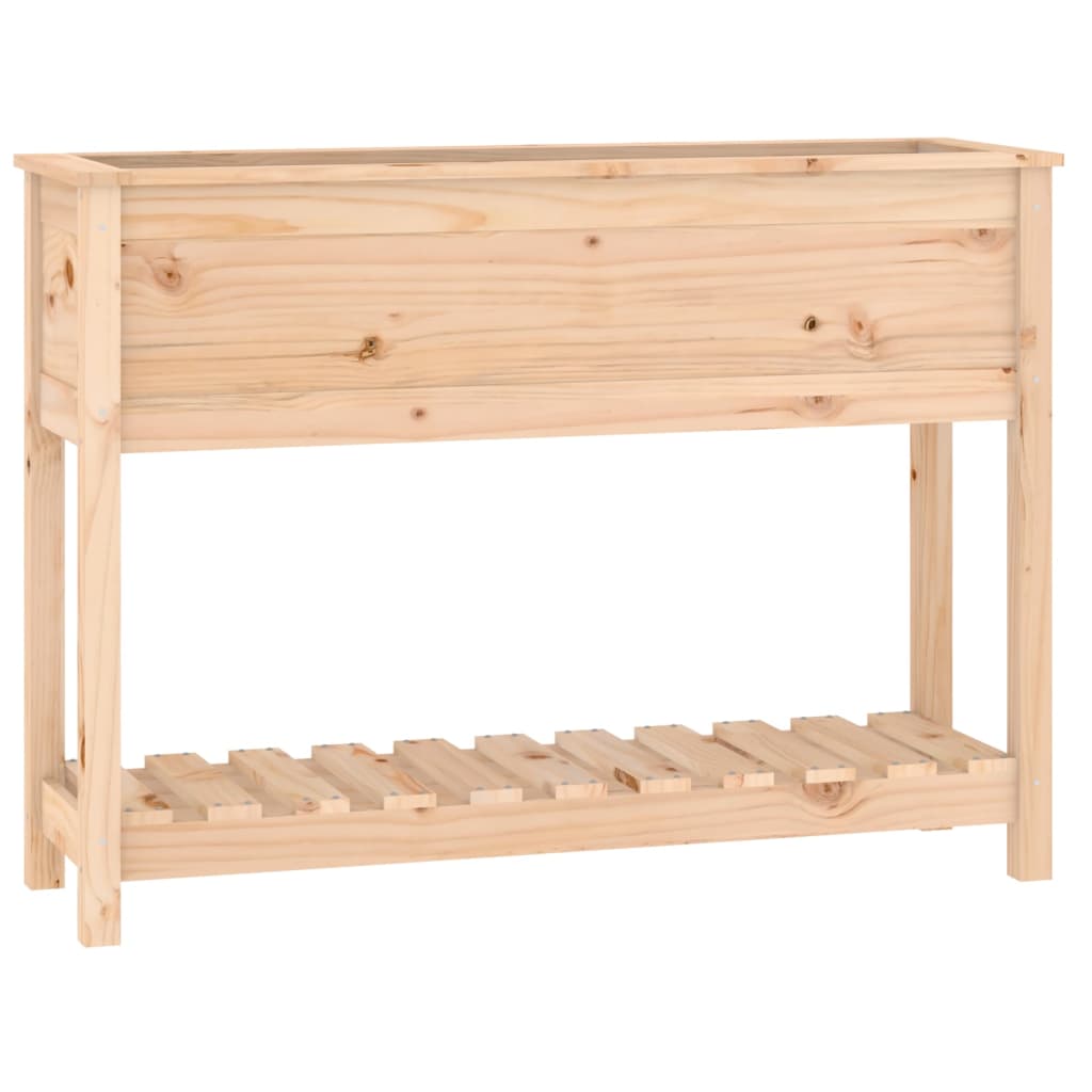 vidaXL Planter with Shelf 111.5x34.5x81 cm Solid Wood Pine