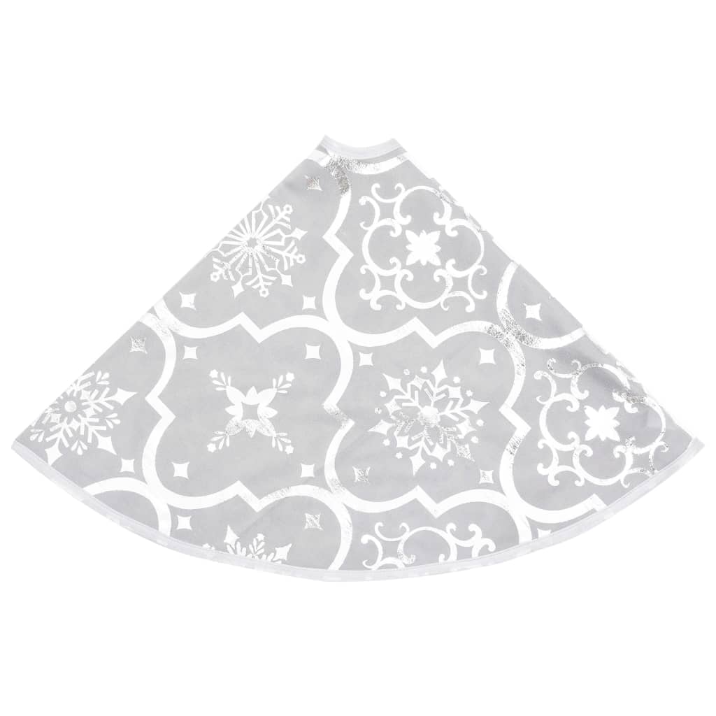 vidaXL Luxury Christmas Tree Skirt with Sock White 122 cm Fabric