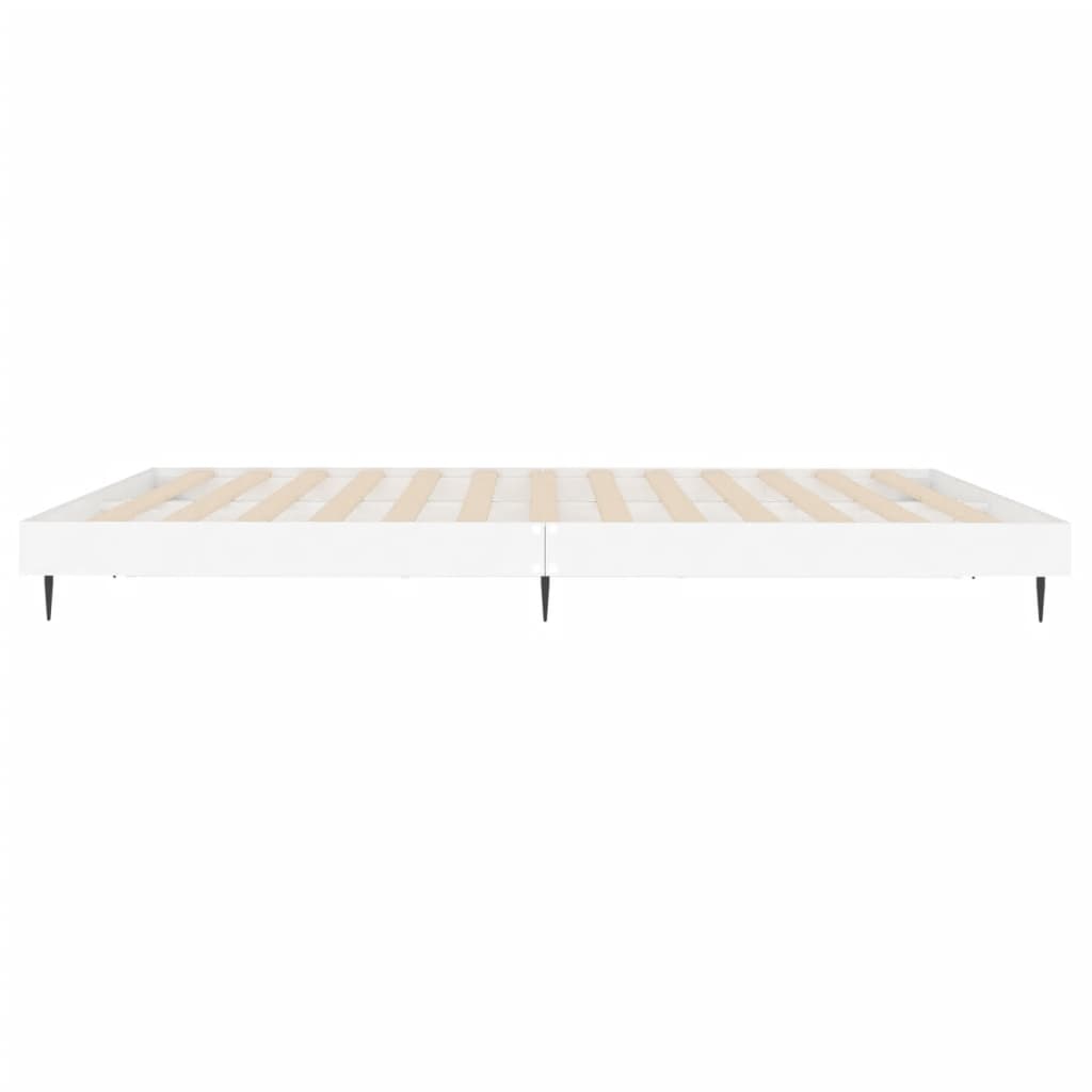 vidaXL Bed Frame without Mattress White 200x200 cm Engineered Wood