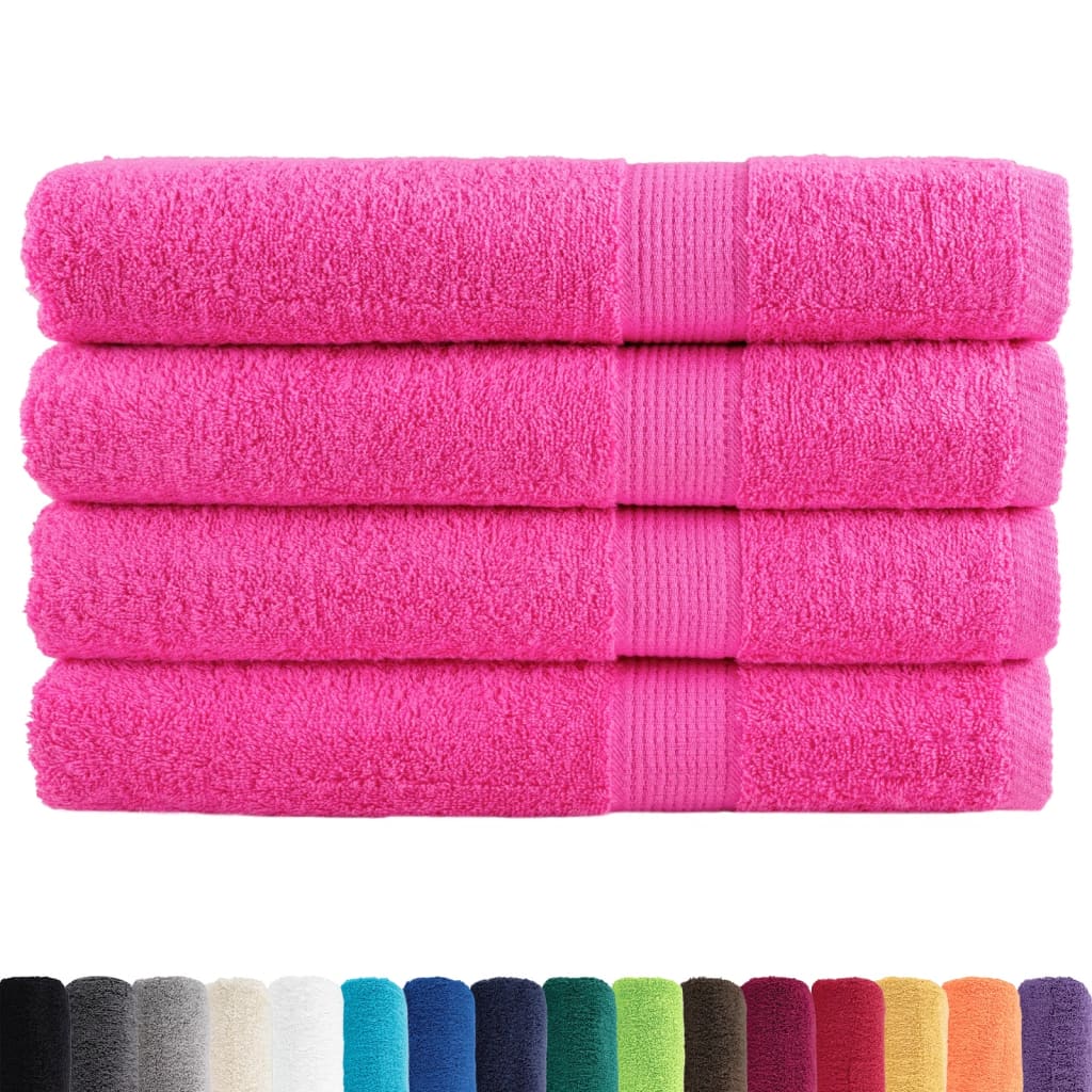 vidaXL Premium Sauna Towels SOLUND 4 pcs Pink 80x200 cm 600 gsm