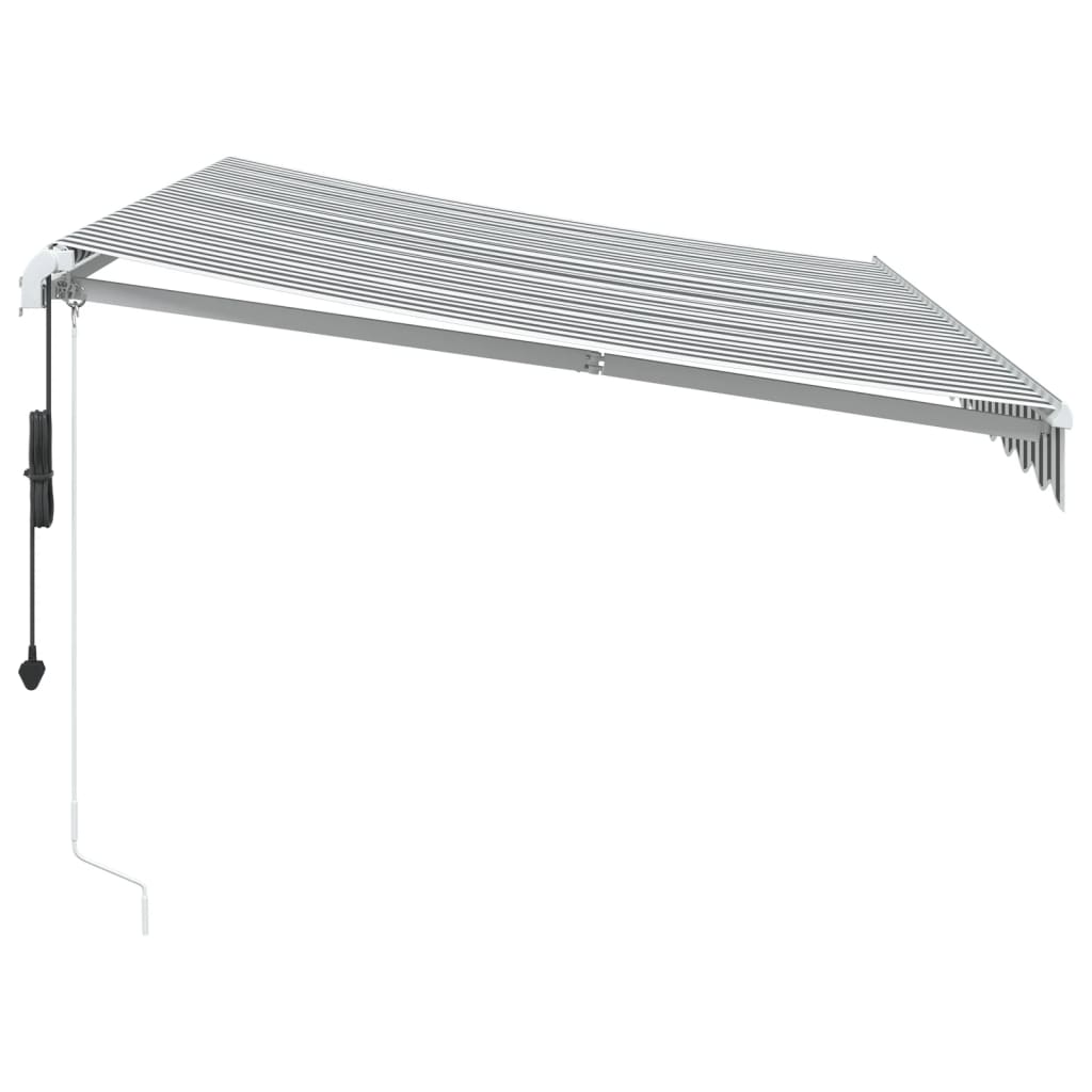 vidaXL Automatic Retractable Awning Anthracite&White 350x250 cm