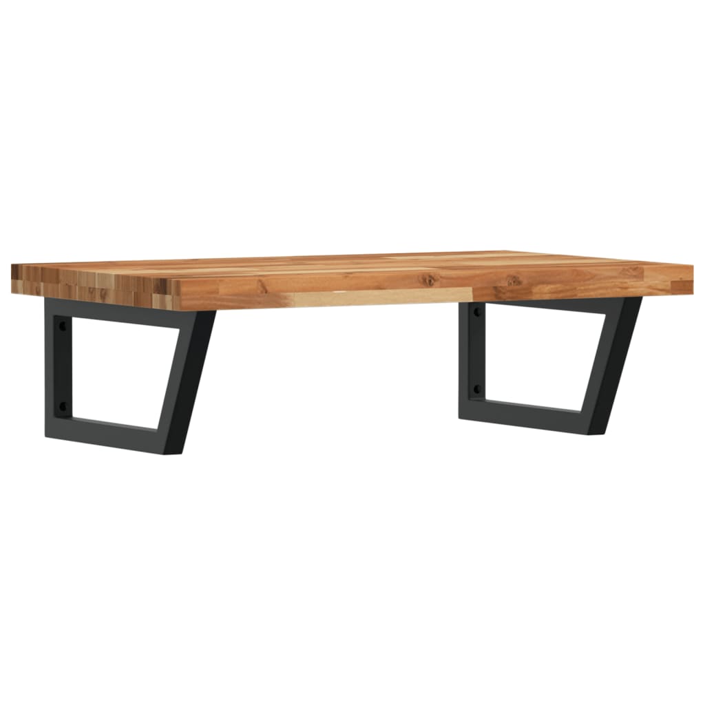 vidaXL Basin Shelf Wall Mounted Steel and Solid Wood Acacia