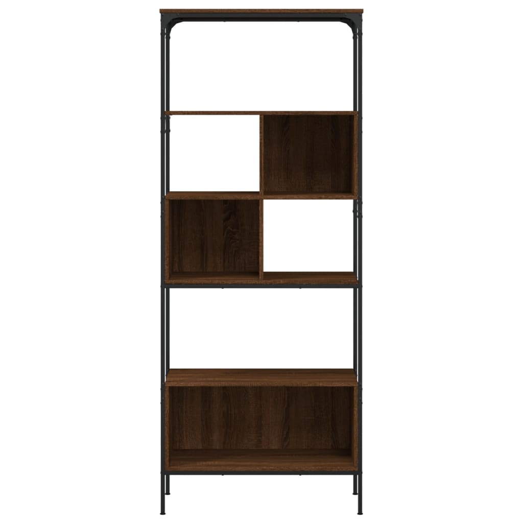 vidaXL Bookcase 5-Tier Brown Oak 76x33x188.5 cm Engineered Wood