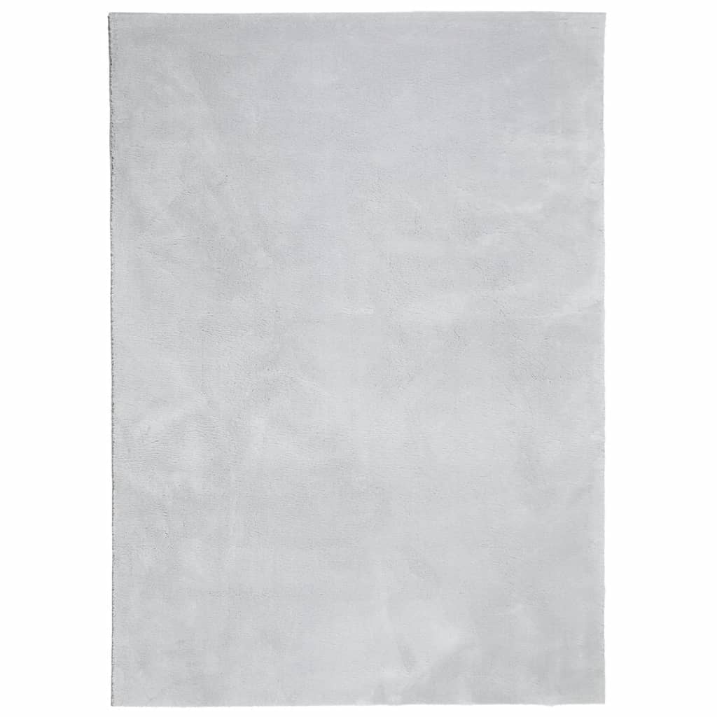 vidaXL Rug HUARTE Short Pile Soft and Washable Grey 140x200 cm