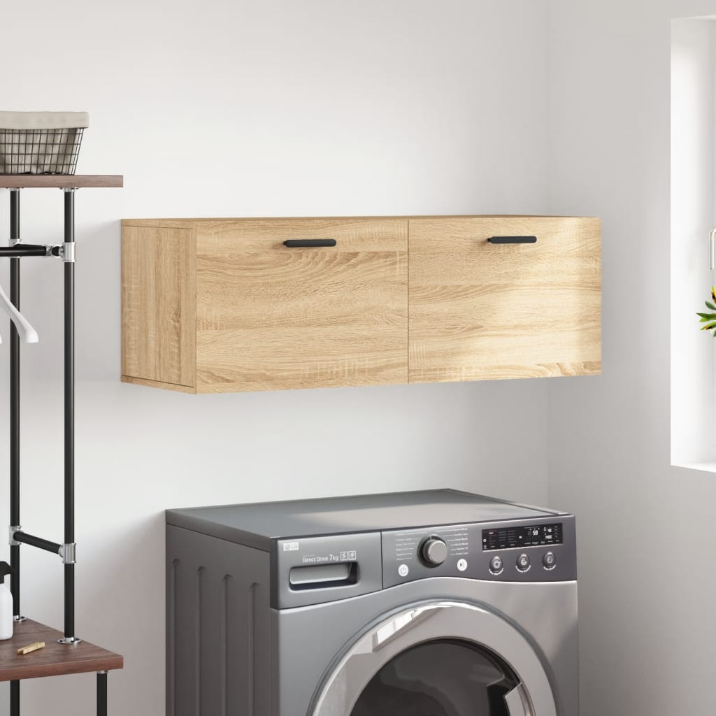 vidaXL Wall Cabinet Sonoma Oak 100x36.5x35 cm Engineered Wood