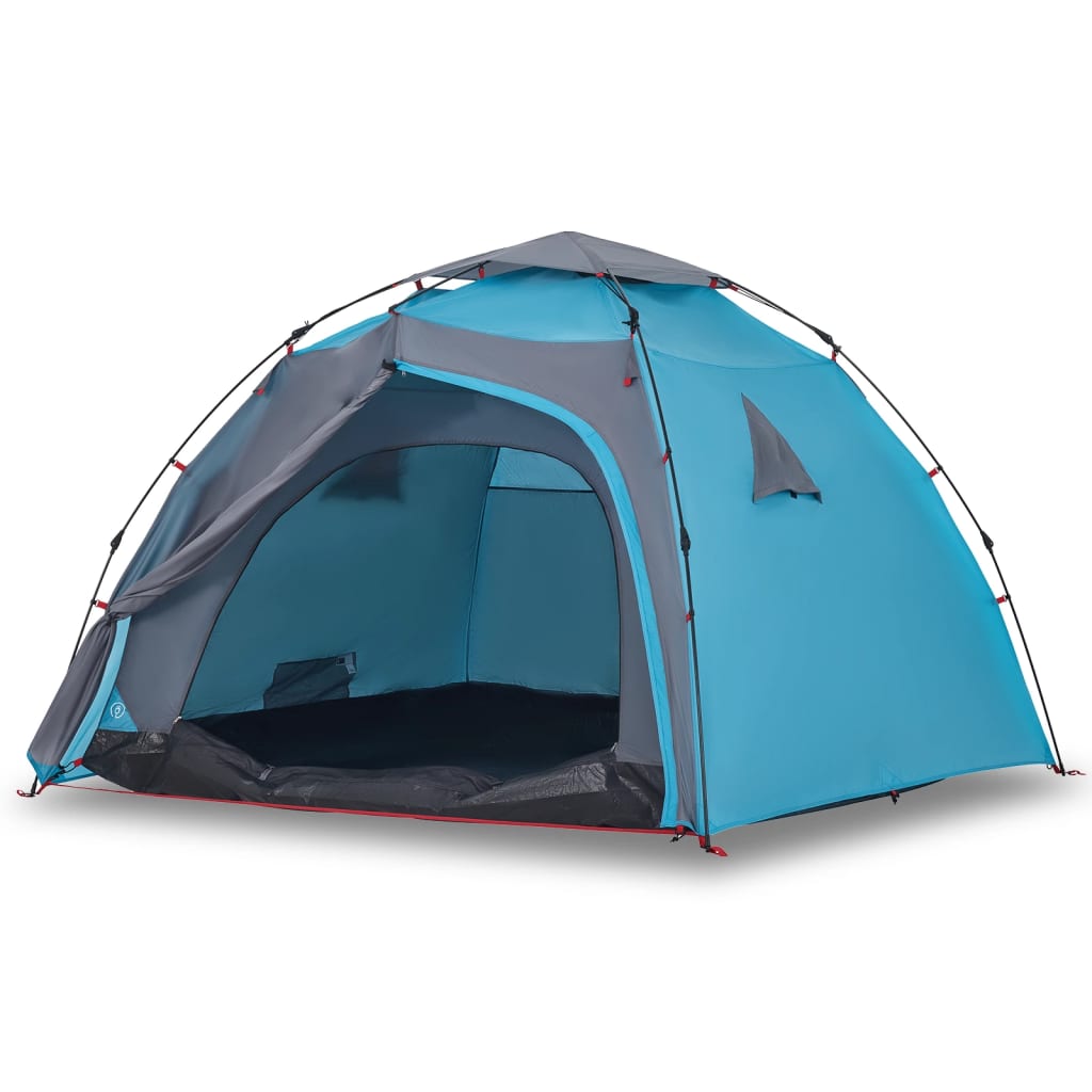 vidaXL Camping Tent Dome 4-Person Blue Quick Release