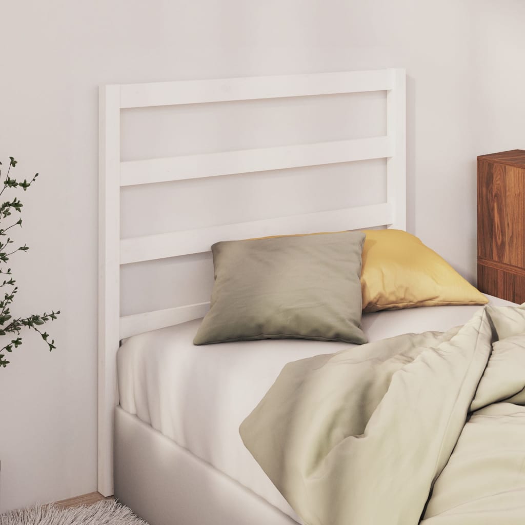 vidaXL Bed Headboard White 95x4x100 cm Solid Wood Pine