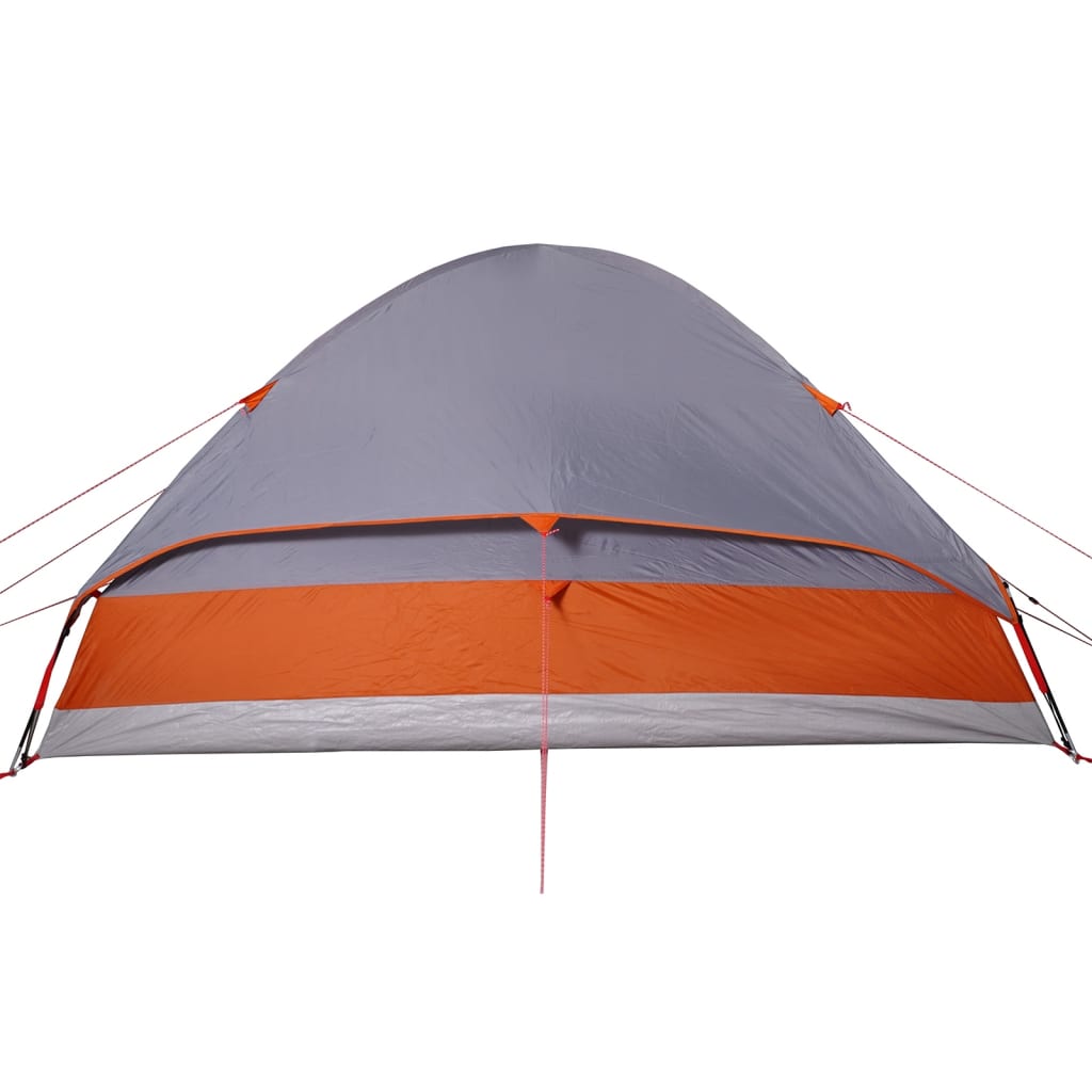 vidaXL Family Tent Dome 6-Person Grey and Orange Waterproof