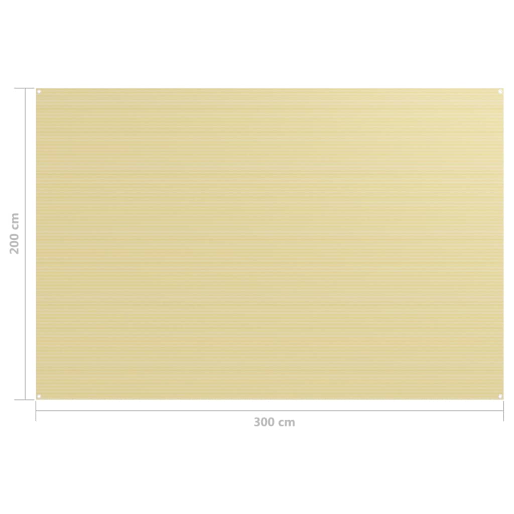 vidaXL Tent Carpet 200x300 cm Beige