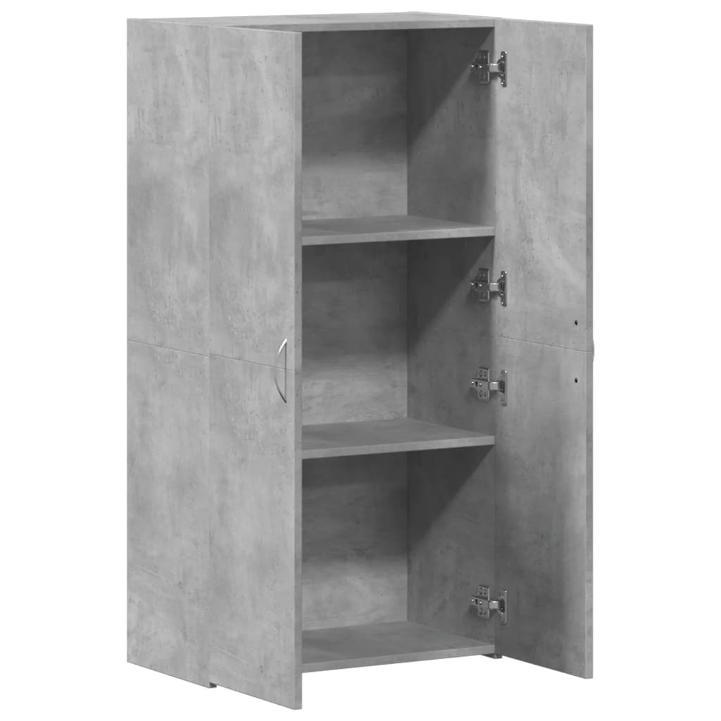 vidaXL File Cabinet Concrete Grey 60x32x115 cm Engineered Wood