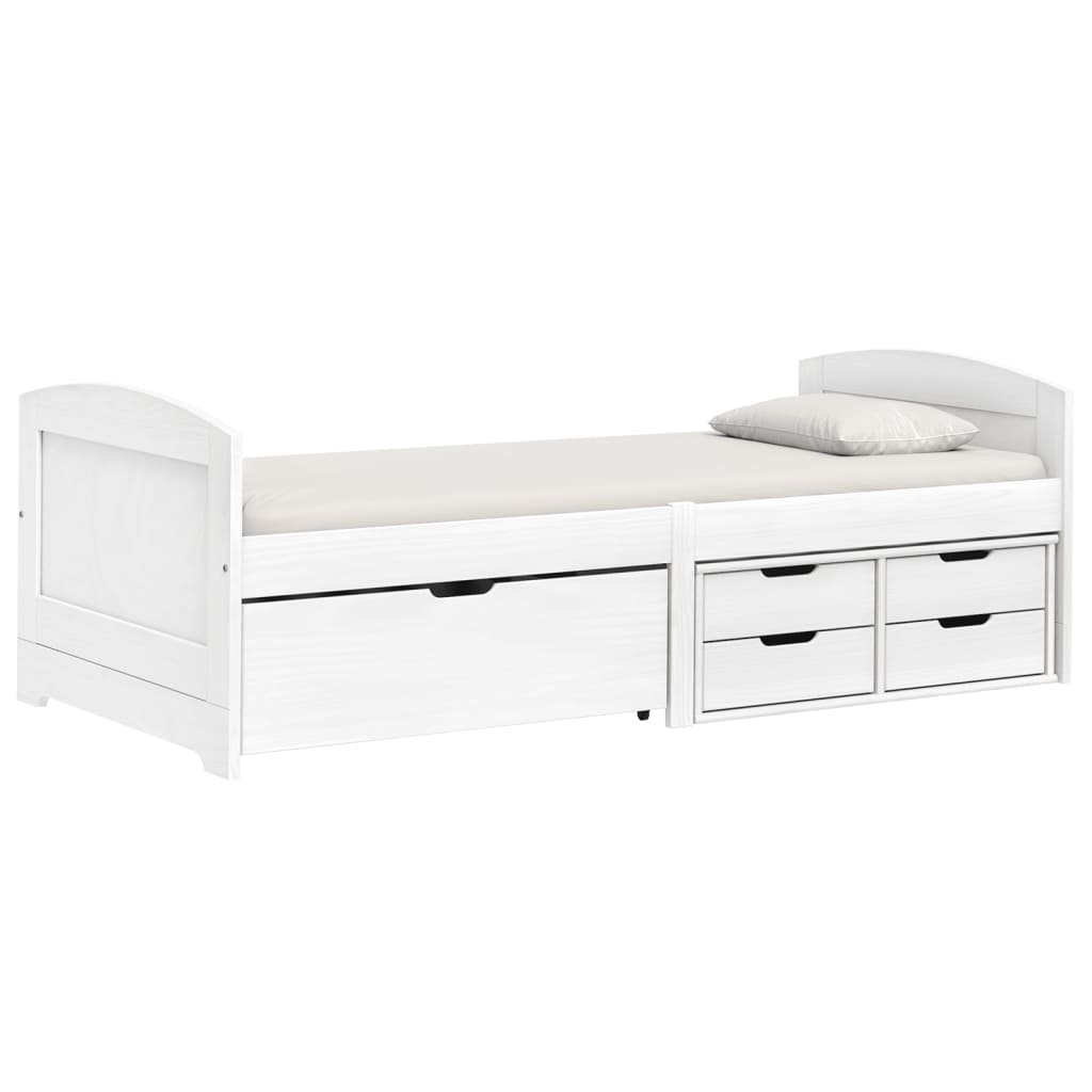 vidaXL Day Bed with 5 Drawers without Mattress "IRUN" White 90x200 cm