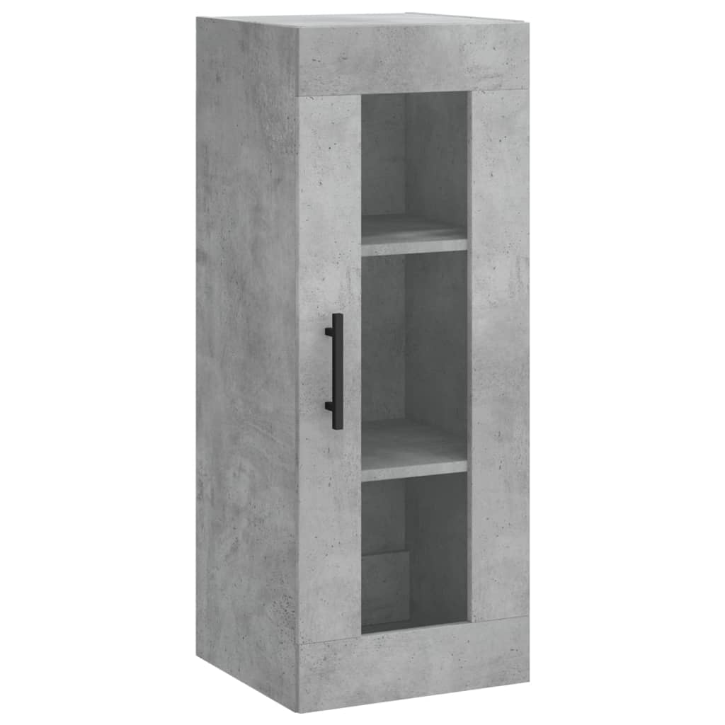 vidaXL Wall Mounted Cabinet Concrete Grey 34.5x34x90 cm