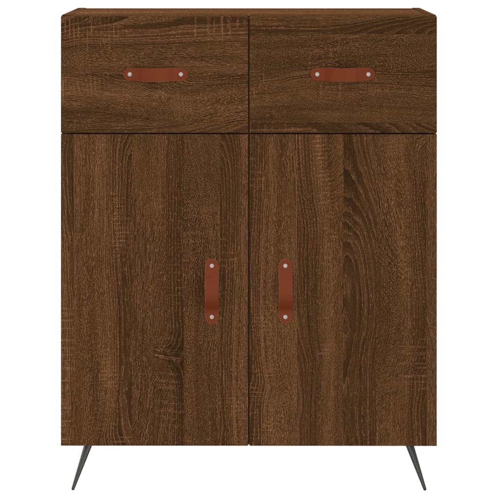 vidaXL Highboard Brown Oak 69.5x34x180 cm Engineered Wood