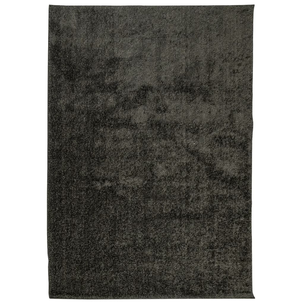 vidaXL Rug ISTAN High Pile Shiny Look Anthracite 160x230 cm