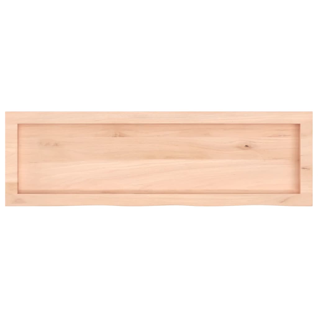 vidaXL Wall Shelf 100x30x(2-6) cm Untreated Solid Wood Oak