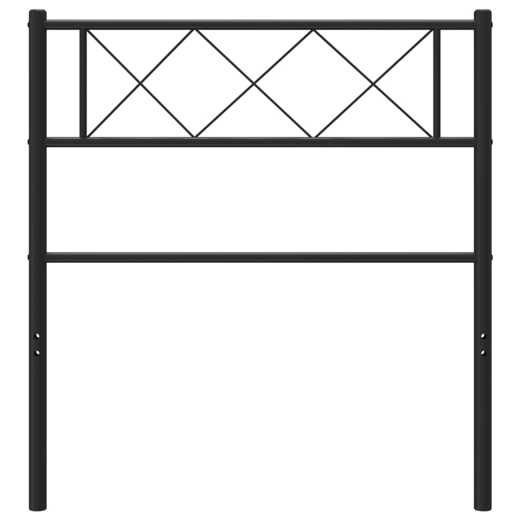 vidaXL Metal Headboard Black 100 cm