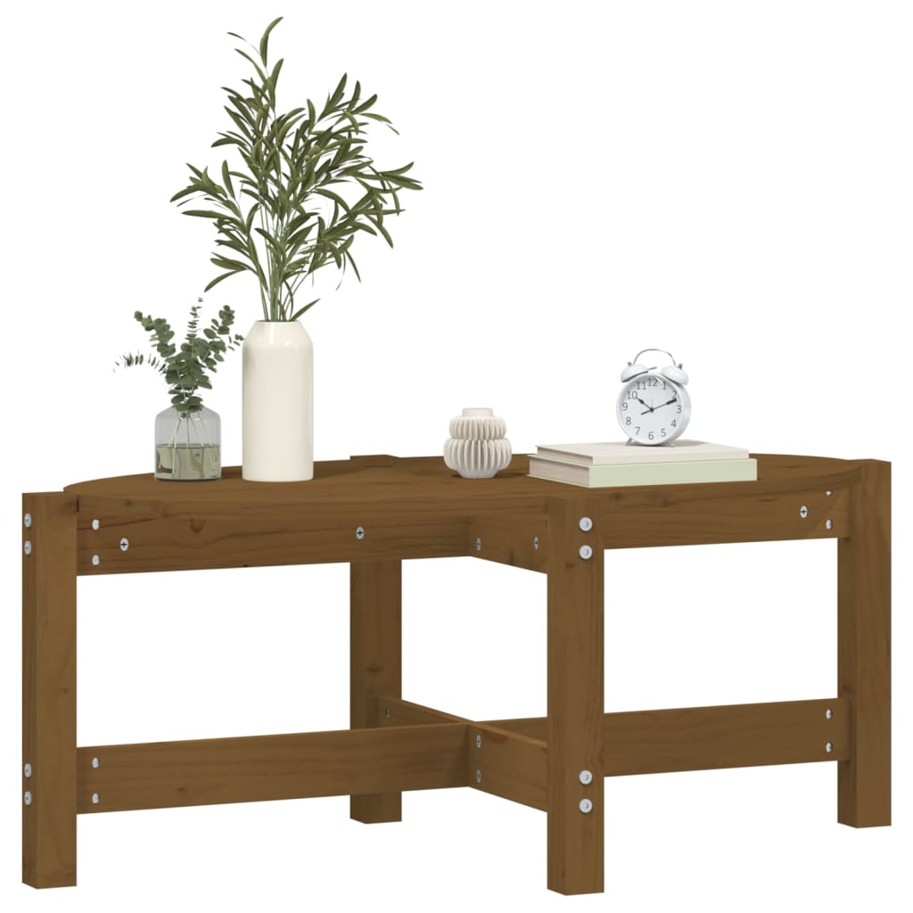 vidaXL Coffee Table Honey Brown 87x48x35 cm Solid Wood Pine