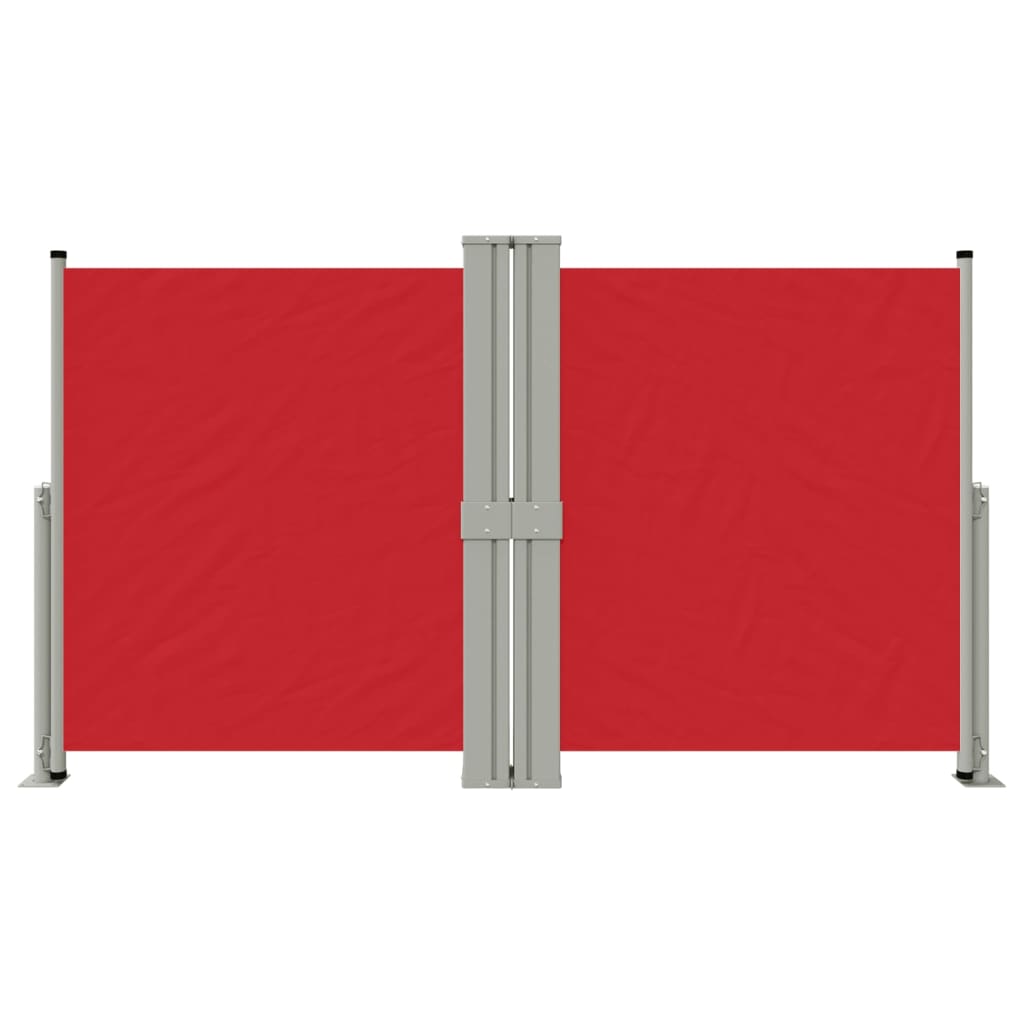 vidaXL Retractable Side Awning Red 140x1200 cm