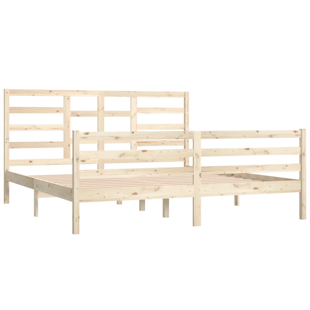 vidaXL Bed Frame Solid Wood 180x200 cm Super King Size