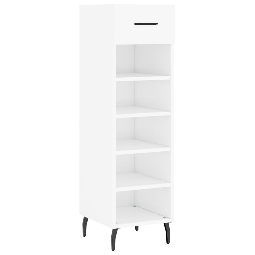 vidaXL Shoe Cabinet High Gloss White 30x35x105 cm Engineered Wood