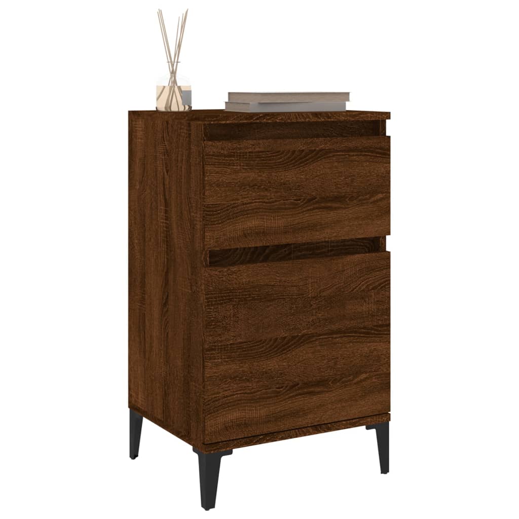 vidaXL Bedside Cabinets 2 pcs Brown Oak 40x35x70 cm