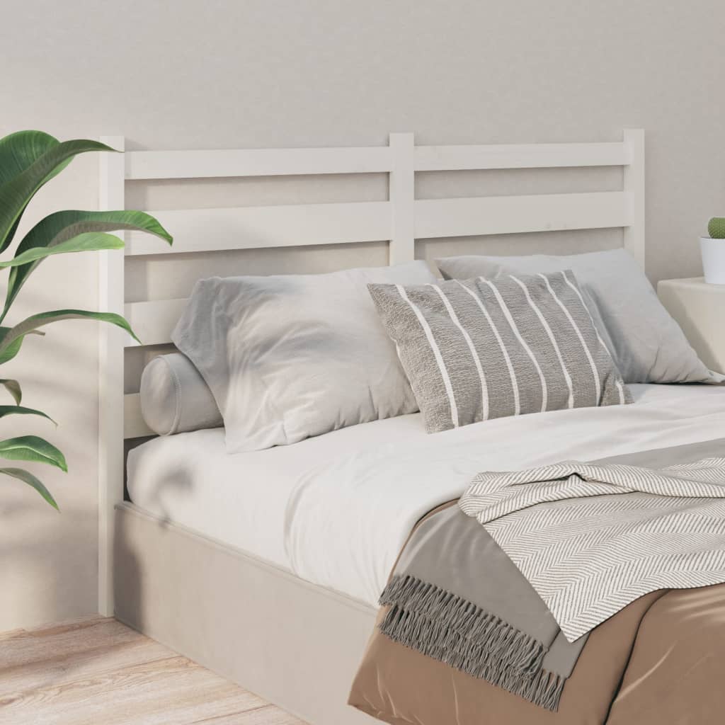 vidaXL Bed Headboard White 206x4x100 cm Solid Wood Pine