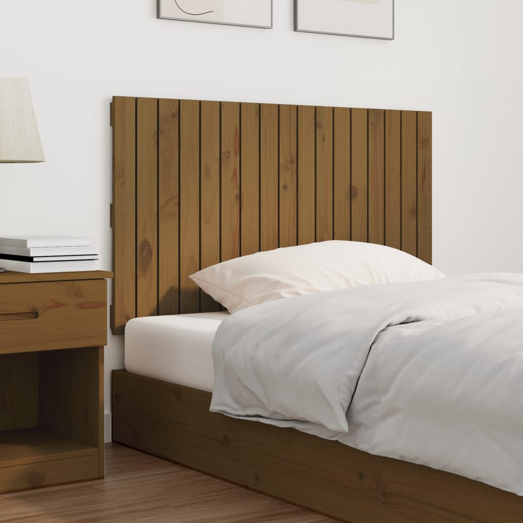 vidaXL Wall Headboard Honey Brown 108x3x60 cm Solid Wood Pine