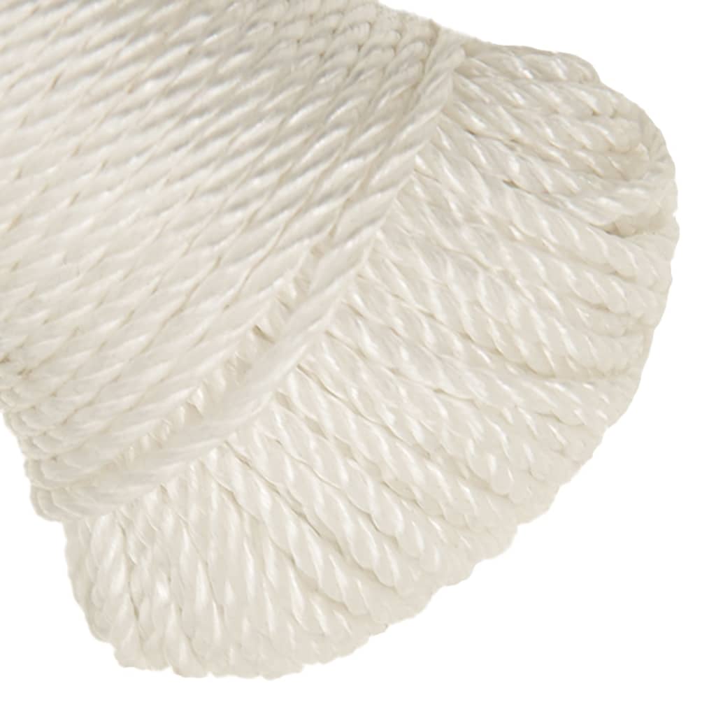 vidaXL Work Rope White 8 mm 25 m Polypropylene