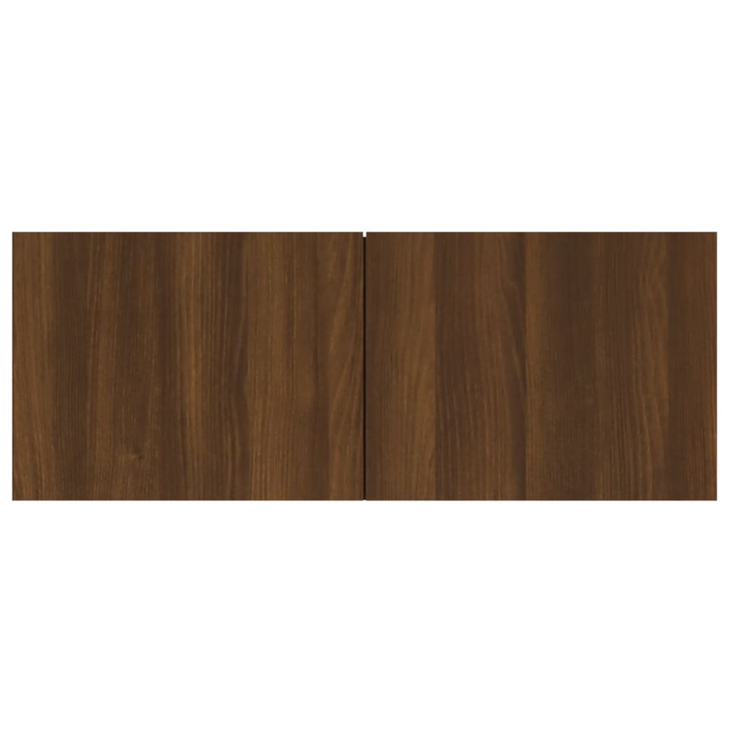 vidaXL Wall-mounted TV Cabinet Brown Oak Engineered Wood