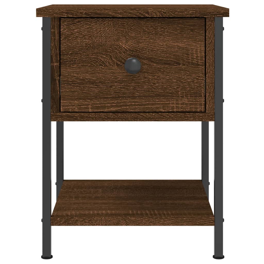 vidaXL Bedside Table Brown Oak 34x35.5x45 cm Engineered Wood